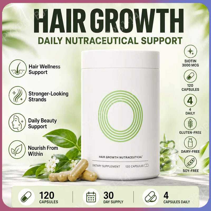 Herbal Supplement - ハーバルヘアニュートリションカプセル デイリービオチンボタニカルブレンドヘアケアサプリメント 強くて美しい髪へ サポートフォーミュラ