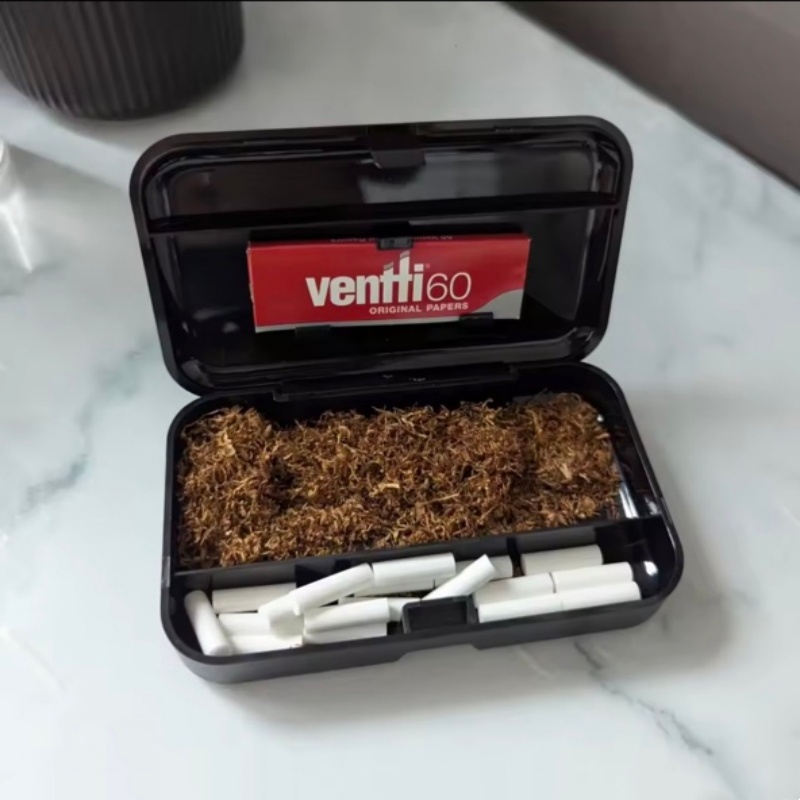 Dried Herbs - EVIL ポータブル喫煙パイプ シガレットケース 110*75mm 大型プラスチック加湿器付き シガー