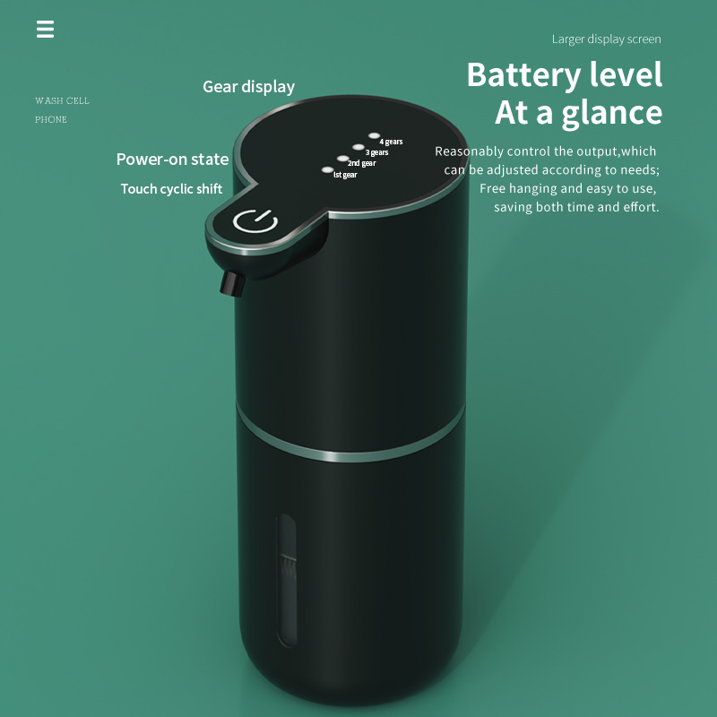 Herbal Tincture - 380 ミリリットル充電式電気 4 レベル調整可能な自動センサー石鹸ディスペンサーインテリジェントハンドサニタイザーポンプ洗濯機