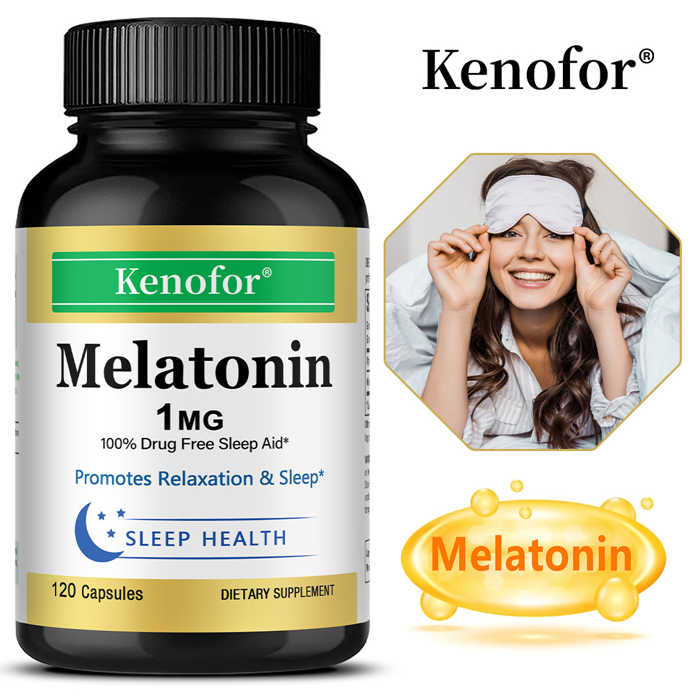 Health Wellness - メラトニン カプセル 1 mg - リラックスと睡眠の健康を促進し、ストレスを軽減し、不眠症を改善し、深い睡眠を促進します。