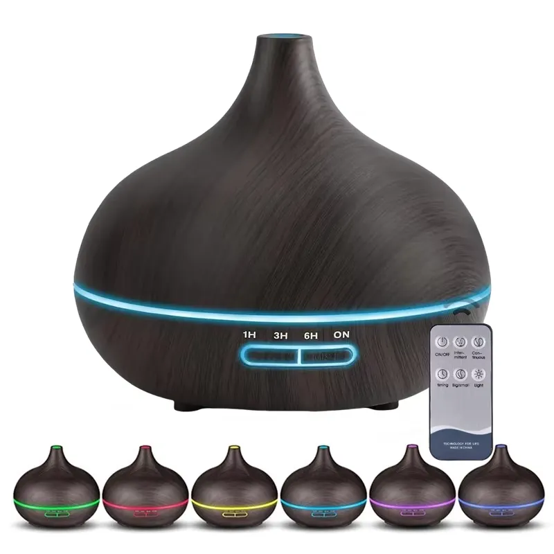550ml ウッドカラー USB アロマディフューザー、7  - Essential Oils のレビューと価格