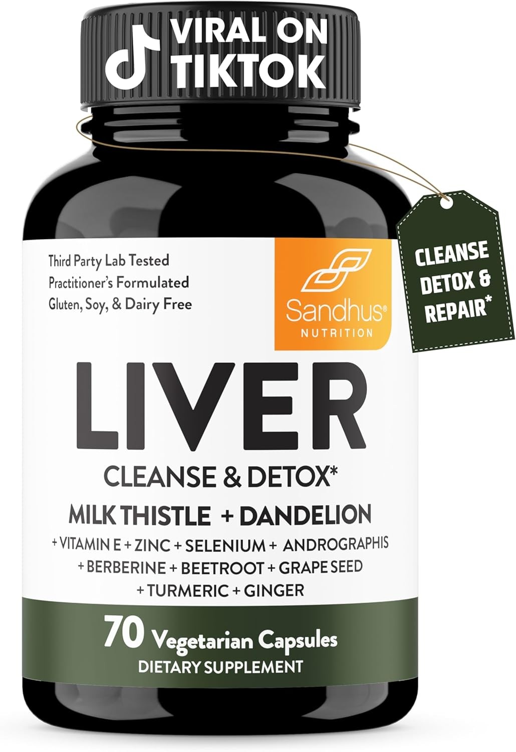 肝臓クレンジングデトックス＆修復サポート、肝臓の健康のための - Herbal Supplement のレビューと価格