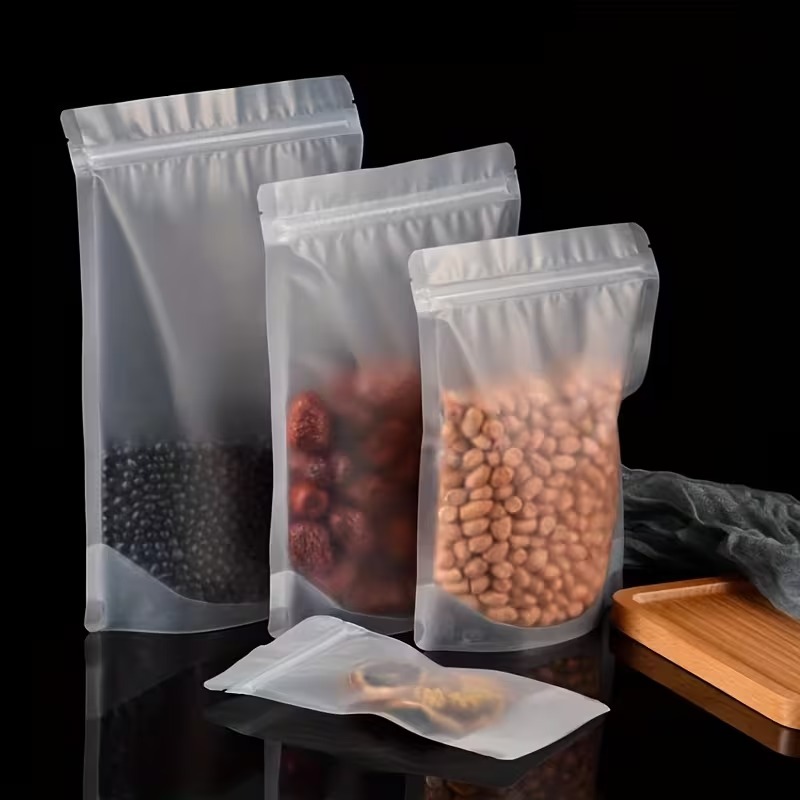 つや消し透明ジップロックバッグ食品保存用再密封可能な包装袋、 - Dried Herbs のレビューと価格