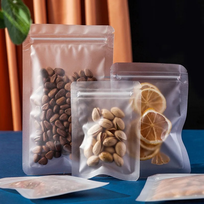 つや消し透明ジップロックバッグ食品保存用再密封可能な包装袋、 - Dried Herbs のレビューと価格