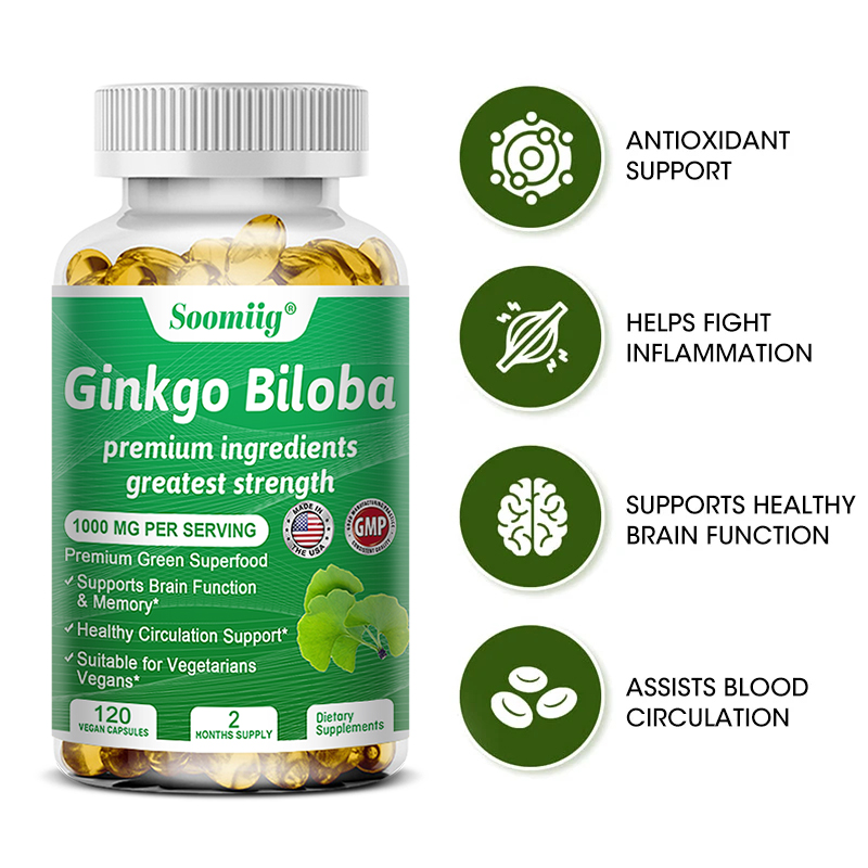 イチョウ葉カプセル - 記憶力と集中力を高める脳サプリメント - Ginger Tea のレビューと価格