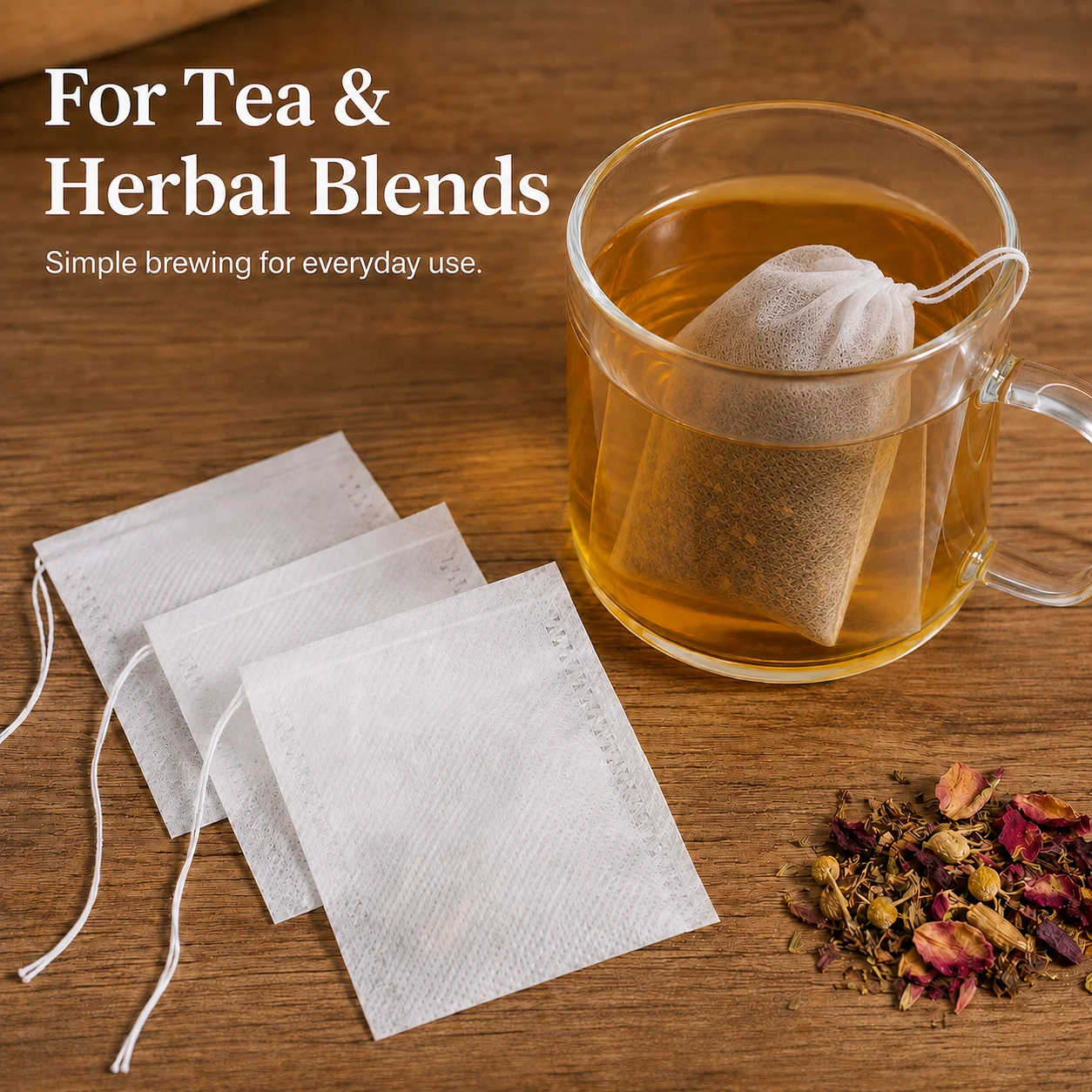 100個入り使い捨て巾着式ティーフィルターバッグ、ルーズリー - Herbal Tea のレビューと価格